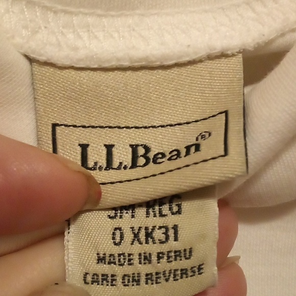 LL Bean White Long Sleeve Shirt - Size Small - Picture 4 of 7